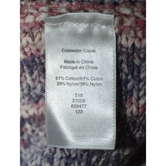 Pretty Coldwater Creek Colorful Pullover Poncho Sweater One Size V-Neck Layering - Picture 9 of 10